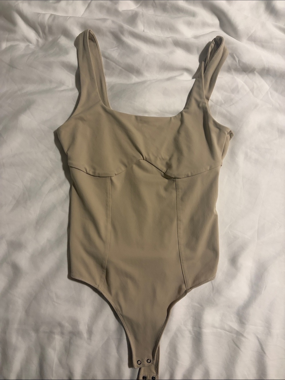 Abercrombie & Fitch Beige thong Bodysuit
